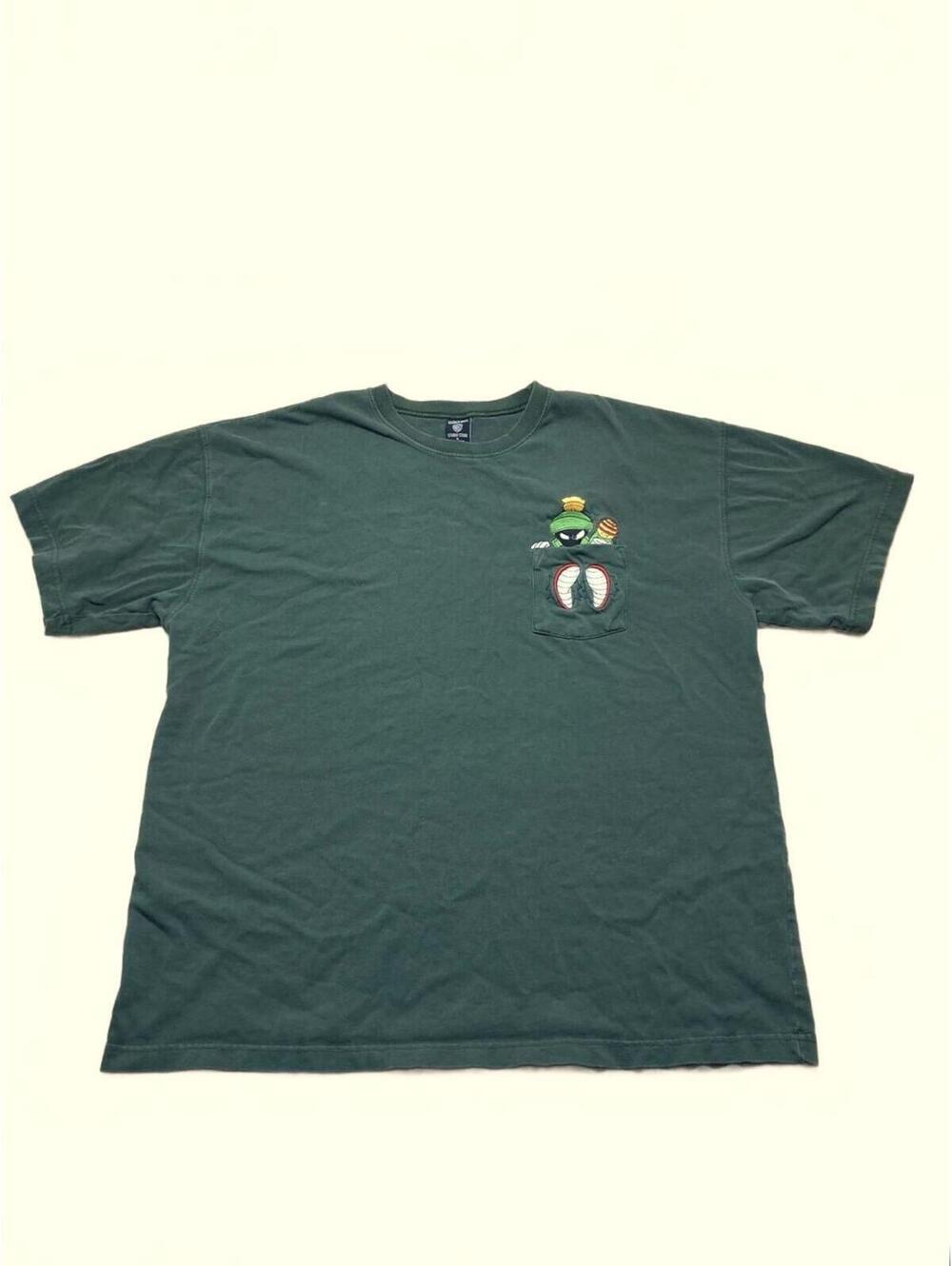 Vintage Warner Bros. Studio Store T-Shirt with Marvin the Martian Pocket Design